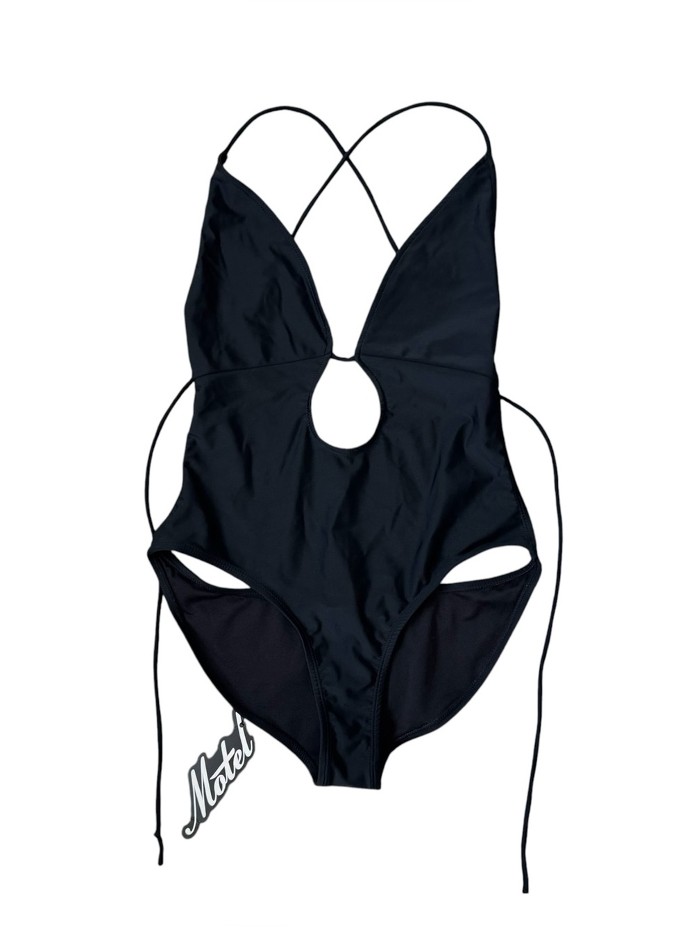 Motel Rocks Black One Piece Swim Suit NWT